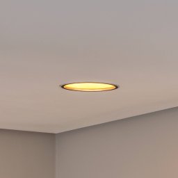 BEGA LED recessed ceiling spot Studio Line, black/brass, aluminium