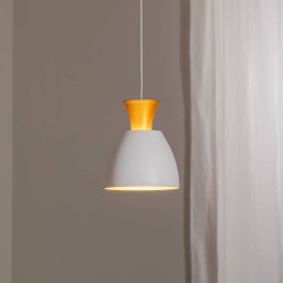 BEGA LED pendant light Studio Line 51277, white/brass, Ø 20 cm