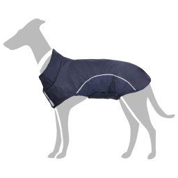 vidaXL Dog Raincoat with Reflective Strips Polyester Navy Blue 4XL