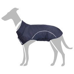 vidaXL Dog Raincoat with Reflective Strips Polyester Navy Blue XL