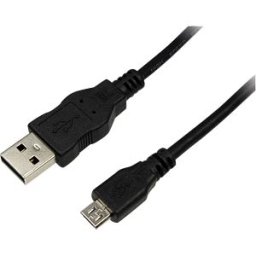 LOGILINK CU0057 - USB 2.0 cable, USB-A/M to Micro-USB/M, black, 0.6 m