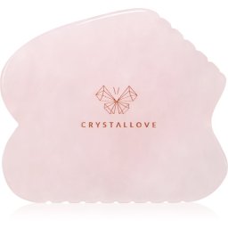 Crystallove Rose Quartz Contour Gua Sha Massage Tool for the face 1 pc