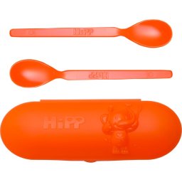 Hipp Spoons Set dinnerware set for travelling Orange