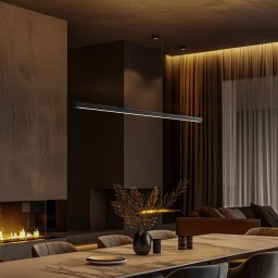 Quitani Zino LED pendant light slate grey 114 cm