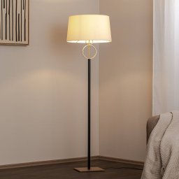 Argon Priam floor lamp, black/gold, steel, height 156 cm