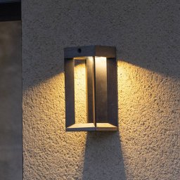 Les Jardins LED solar wall light Teckalu, grey/black