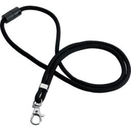 DURABLE 824101 - Lanyard, rPET, with carabiner, black, 10 pieces