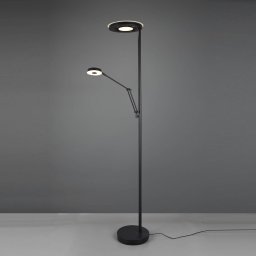 Trio Lighting Barrie LED uplighter with reading light, matt black