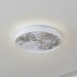 Lindby LED ceiling light Lune, plastic, metal, 38 cm