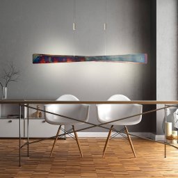 Quitani LED pendant light Lian, gold oxidised