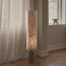 DFTP by Nordlux Talli floor lamp, brown, Tyvek/metal, height 113 cm