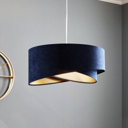 Maco Design Vivien pendant light, two-tone, blue/gold