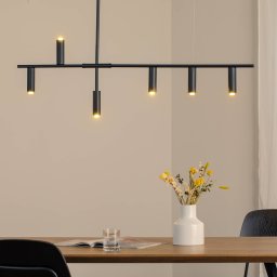 ALDEX Trevo 6 All Black pendant light, metal, black, GU10