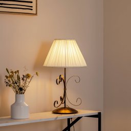ONLI Grande Odino table lamp, 1-bulb, bronze-coloured, textile