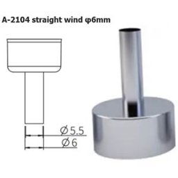 ATTEN A-2104 - Hot air nozzle, straight, Ø 6 mm for STATION ST-8800/8802