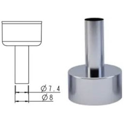 ATTEN A-2102 - Hot air nozzle, straight, Ø 8 mm for STATION ST-8800/8802