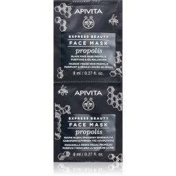 Apivita Express Beauty Purifying Face Mask Propolis Cleansing Black Mask for oily skin 2x8 ml
