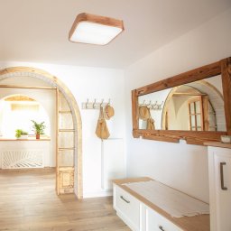 Envostar Gaspar ceiling light angular wood 45x45cm