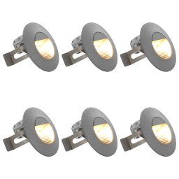 vidaXL Outdoor LED Wall Lights 6 pcs 5 W Silver Round