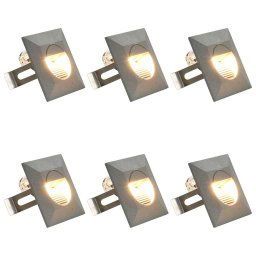 vidaXL Outdoor LED Wall Lights 6 pcs 5 W Silver Square