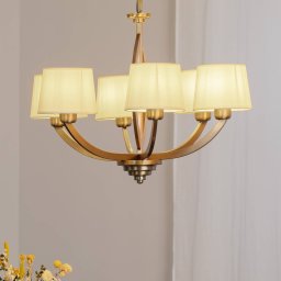 Avonni Chandelier AV-1876-6ES 6-bulb with lampshades