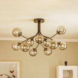 Avonni Ceiling lamp AV-4286-12-BSY smoke grey Ø 80 cm 12-bulb