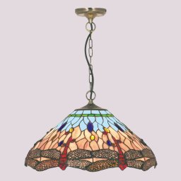 Searchlight Classic Tiffany-style Dragonfly hanging light