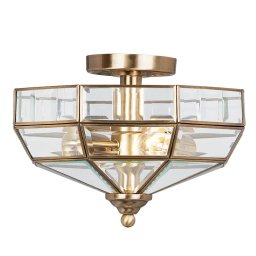 Elstead Antique brass-coloured ceiling light Old Park