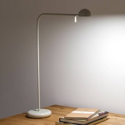 Vibia Pin 1655 LED table lamp, length 40 cm, cream