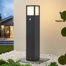 Lucande Dewari path light, motion detector, E27, 65cm, IP54