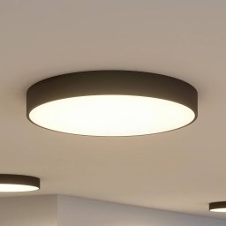 Arcchio LED ceiling lamp Noabelle, Ø 80 cm, black, metal