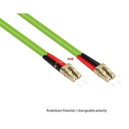 GOOD CONNECTIONS GC LW-801LC5 - Duplex Jumper OM5 50/125µ LC/LC, LSZH, 1m, green