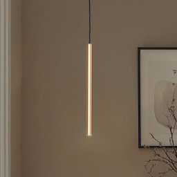Argon LED pendant light Rulo, gold, Ø 3.2 cm, steel, 3000 K