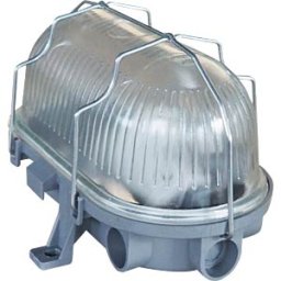 BLULAXA 49792 - Basic cellar light vari metal cage oval, grey, E27, IP44