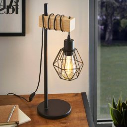 EGLO Townshend 5 table lamp, cage lampshade
