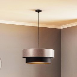 Maco Design Dorina hanging light, silver/black Ø 50 cm