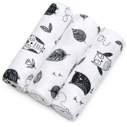 T-TOMI TETRA Cloth Diapers HIGH QUALITY cloth nappies Owls 70x70 cm 3 pc