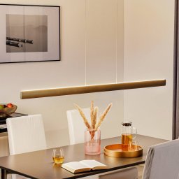 Knapstein LED pendant light Runa, bronze, length 152 cm