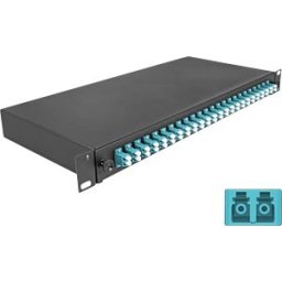 DELOCK 67010 - 19'' FO splice box, 24x LC duplex OM3, 1RU