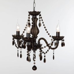 Reality Leuchten Black Perdita chandelier, three-light