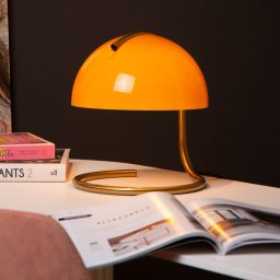 Lucide Cato retro table lamp frosted glass orange