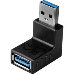 LINDY 71261 - Adapter, USB 3.0 A connector > A port, 90° upwards