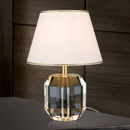 ORION Alexis crystal table lamp, gold/cream