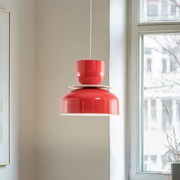 ALDEX Uto pendant light, red, Ø 30 cm, metal