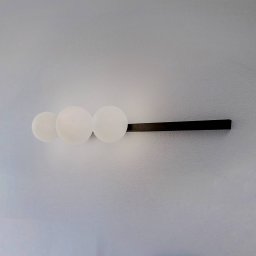 ALDEX Garda 3 wall light, black, metal, glass, 3-bulb