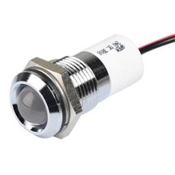 APEM APM Q14P3C W24E - Indicator LED, 24 V DC, 14 mm, wired, white/BrC