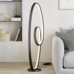 Lucande LED floor lamp Bronwyn, 122cm, anthracite, aluminium