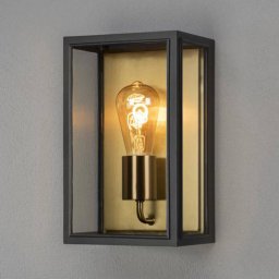 Konstsmide Carpi outdoor wall lamp, black, width 18cm