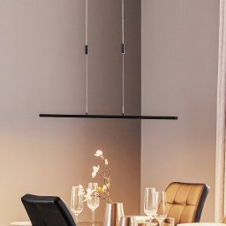 Quitani LED pendant light Tolu, black, length 118 cm