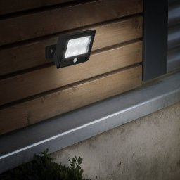 Briloner Kollig LED outdoor spotlight, sensor, IP54, black